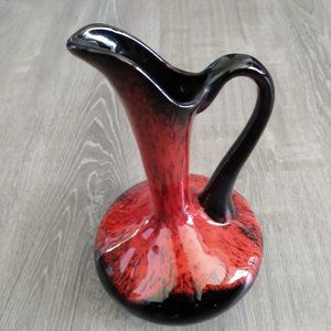 Evangeline Canuck Pottery Red Drip Vase